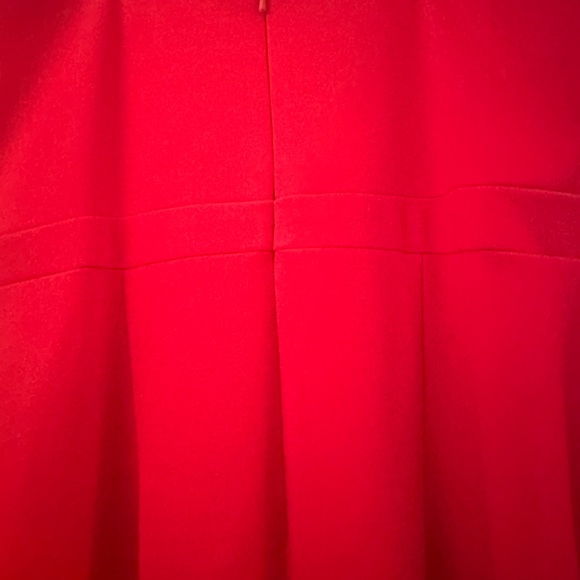 Xscape Long Ruffled Evening Gown, Size 10 RED, Spaghetti Strap Scuba crepe - Picture 7 of 9